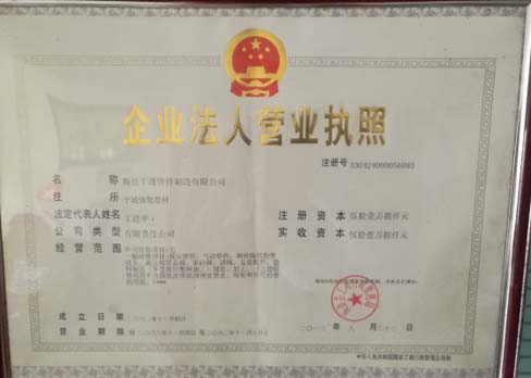 Business License Certificate